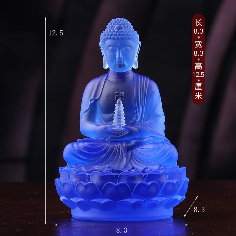 Coloured glaze Tuota Medicine Buddha Exotoric Buddhism Pharmacist Tathagata Seven Buddha Ornament crafts