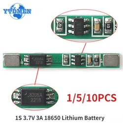 1/5/10pcs 1S 3.7V 3A Li-ion BMS PCM Battery Protection Board Pcm for 18650 Lithium Ion Li Battery Charging Protection Module