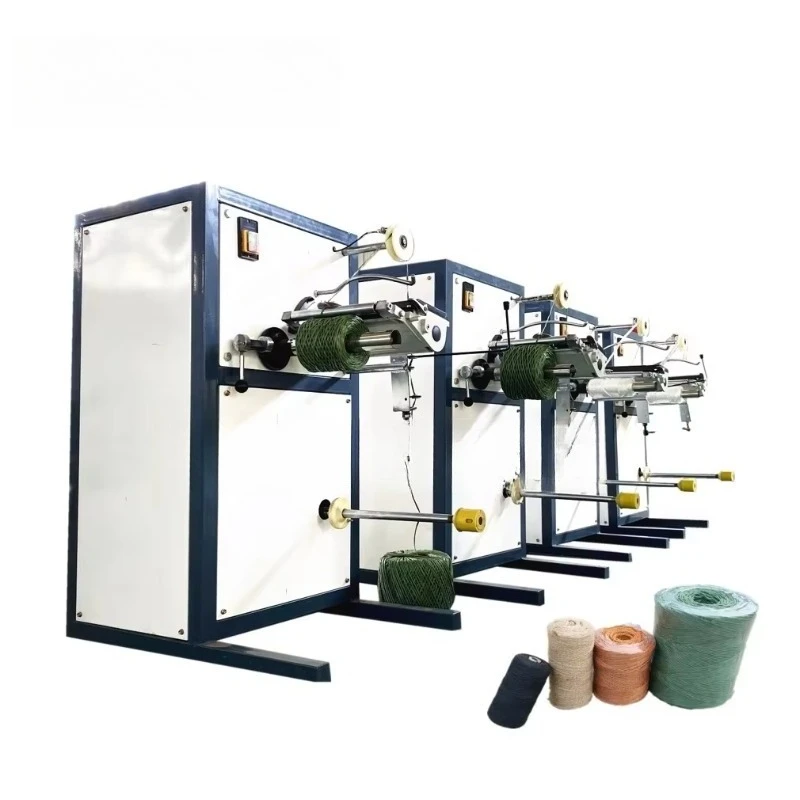 Plastic Raffia & Paper Rope Rewinding Machine with Motor Bearing Adjustable Torque Table 800r/min High-Speed Spool