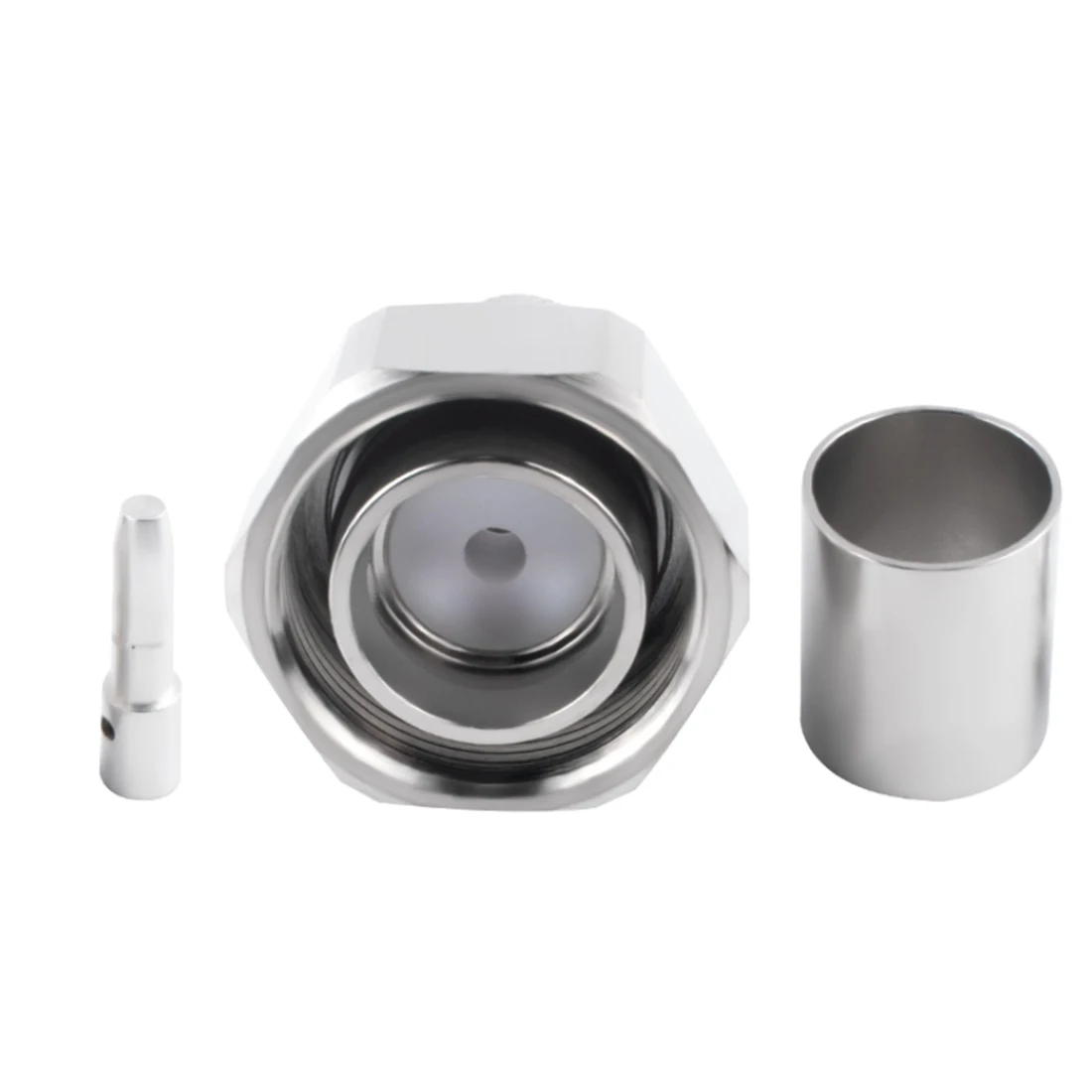 

1 шт. 4,3-10 разъем MINI-DIN мужской RF адаптер прямой обжимной для кабеля RG8 RG213 никель новый