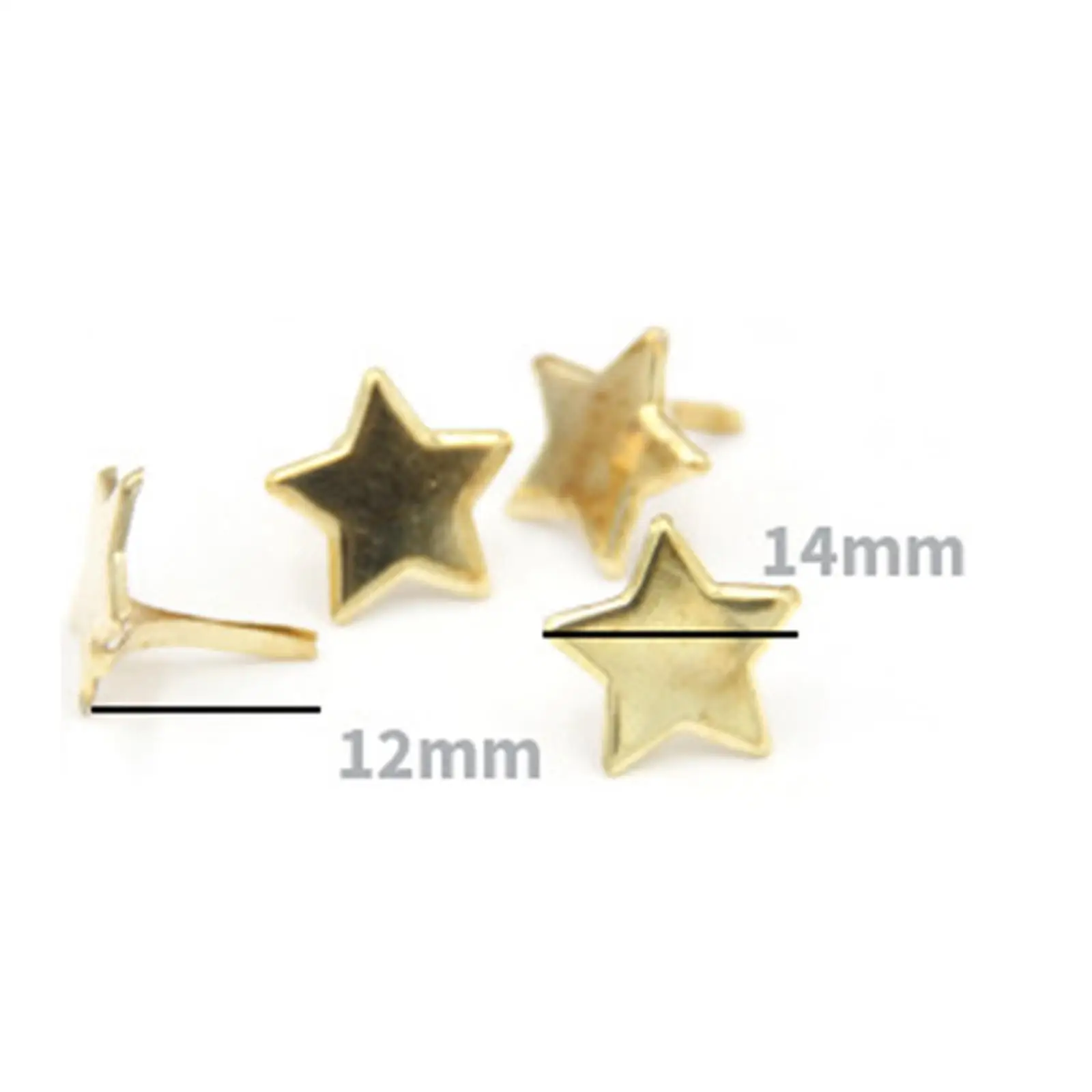 50 pezzi mini bricchetti in metallo a forma di stella clip di fissaggio di carta decorativa per scrapbooking artigianato progetto fai da te