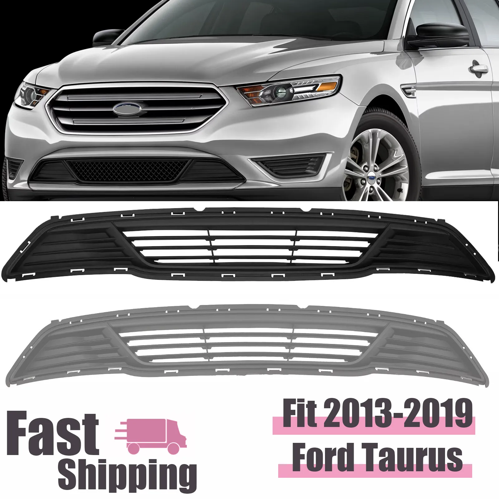 

Fit 2013-2019 Ford Taurus Front Bumper Lower Grille DG1Z17K945AA Grill 13-19