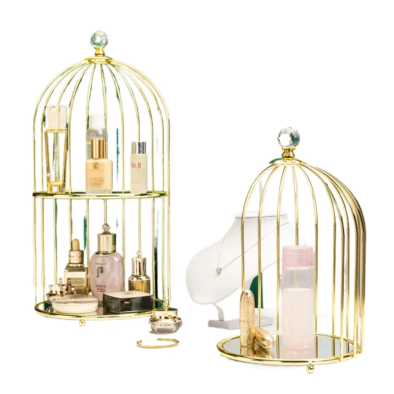

~Cosmetics storage box desktop bird cage perfume storage rack