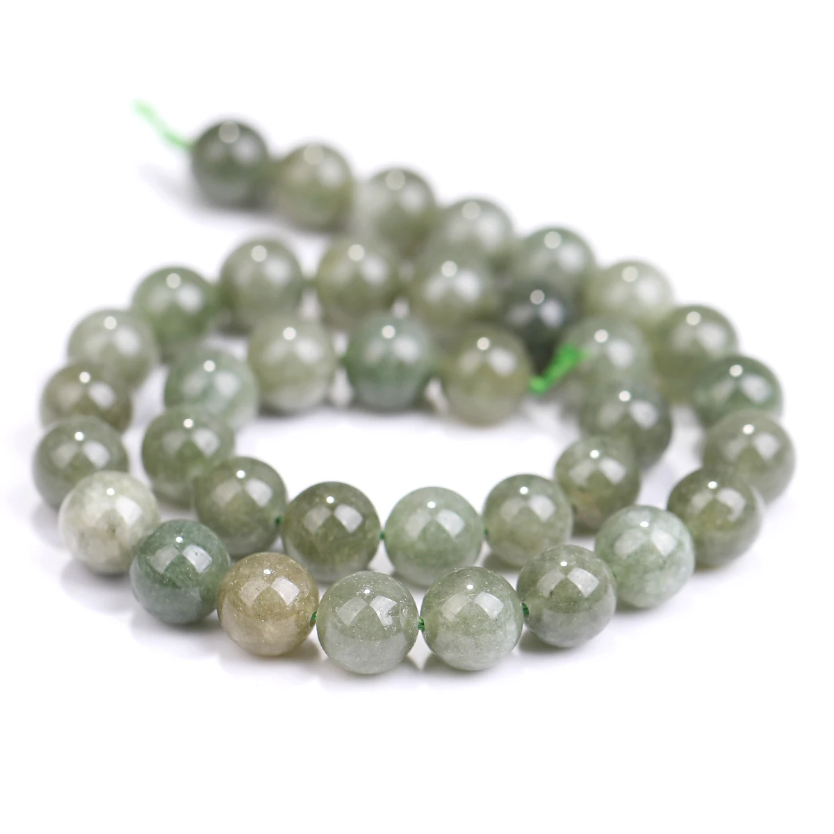 Natürliche Stein Perlen 6/8/10mm Olive Jade Quarz Perlen Für Schmuck Machen DIY Armband Halskette Ohrring großhandel – Detail 6