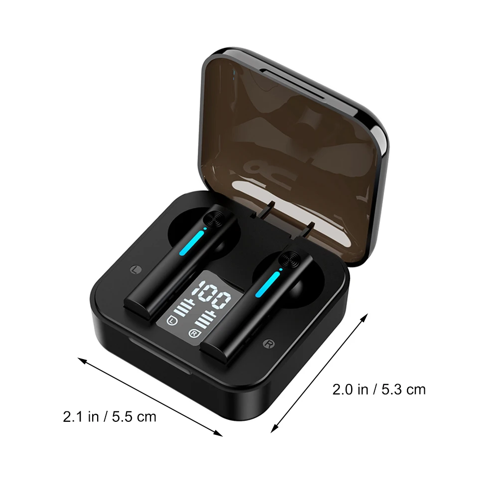 

Headphone Wireless Earpiece In Ear Headsets Earbuds Waterproof Half Digital Stereo Sweat Resistant Comfortable Fit