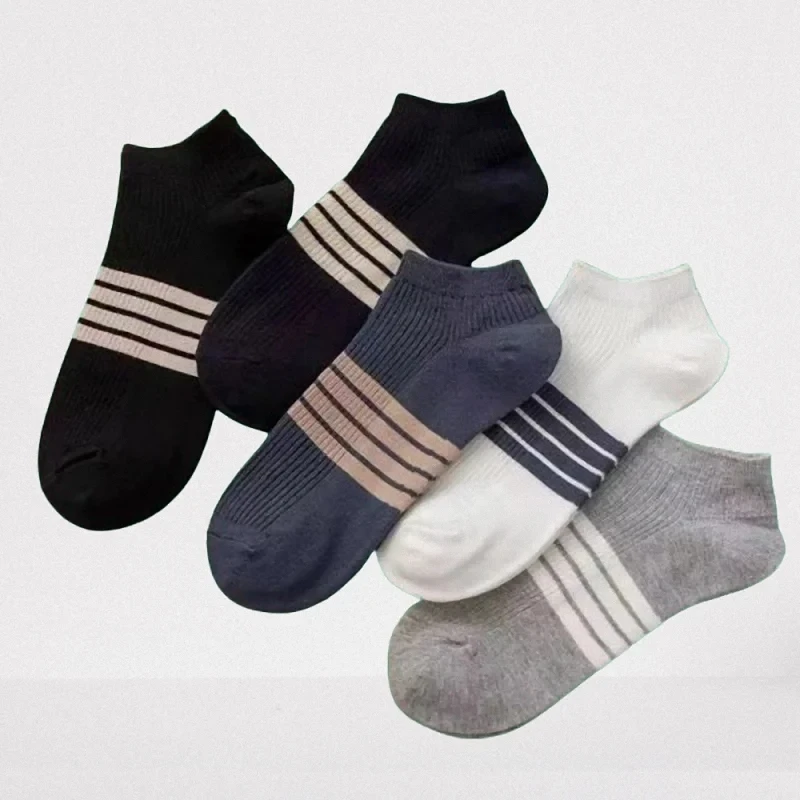 5/10 Pairs High Quality Breathable Men\'s Boat Socks Casual Silicone Non-Slip Ankle Socks Fashion Invisible Low Cut Short Socks