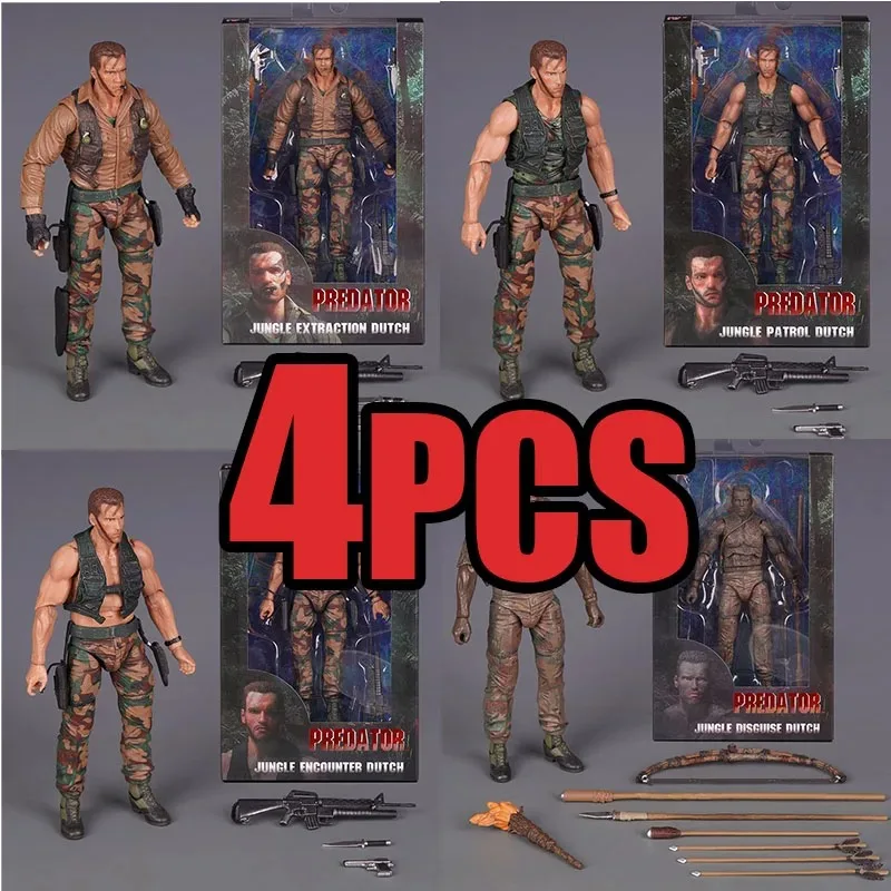 

Новая фигурка Ко Нека Predator Jungle Extraction Dutch: статуэтка Шварценеггера, модель для декора рабочего стола, игрушка, подарок