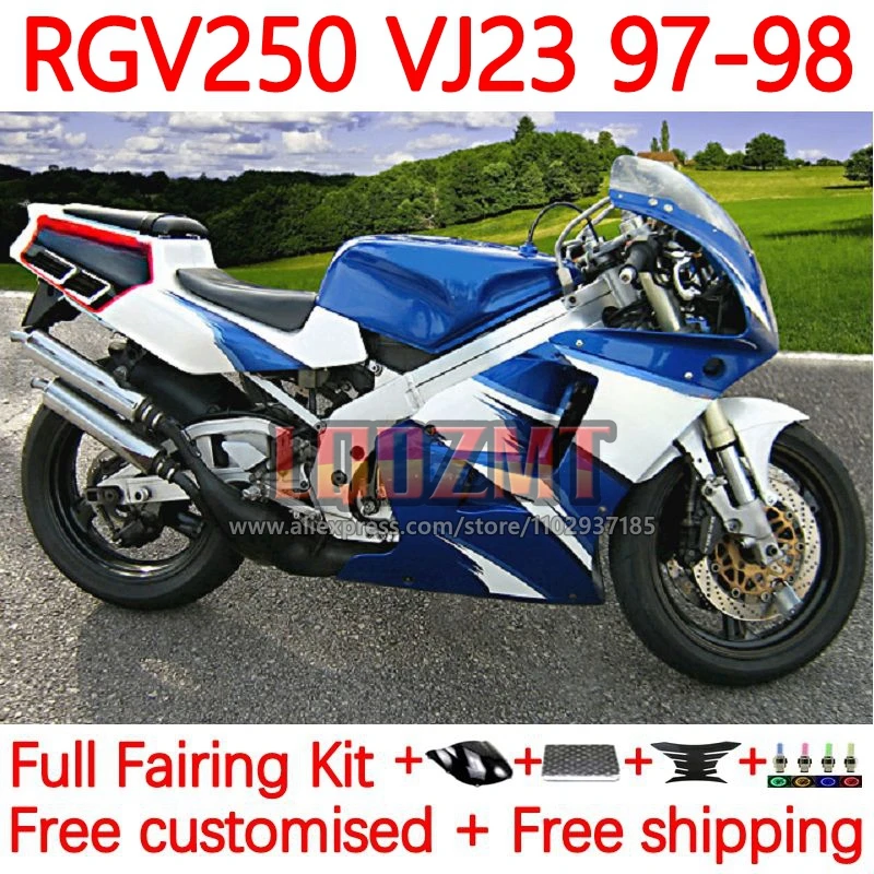 Bodywork For SUZUKI RGV250 RGVT-250 VJ 23 RGVT250 RGVT RGV 250 CC SAPC VJ23 1997 1998 RGV-250 97 98 Fairing 88No.98 Factory blue