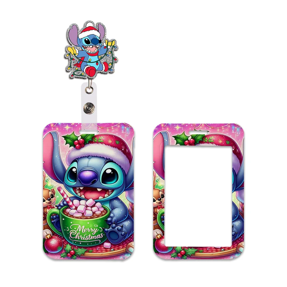 happy-stitch-merry-christmas-diseny-держатель-для-карт-значок-с-именем-и-брелками-студенческий-ремешок-для-удостоверения-личности-аксессуары