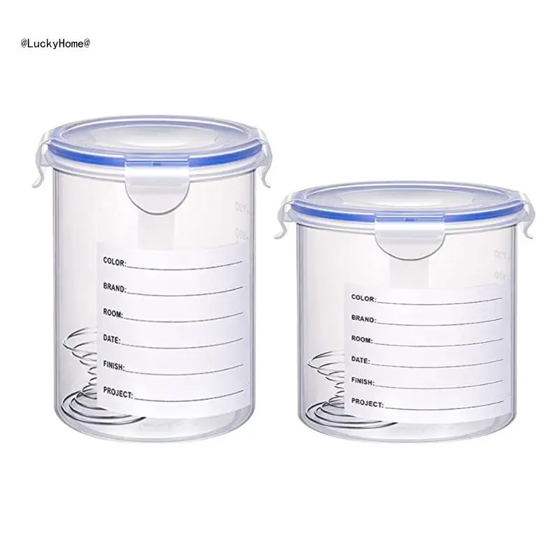 

8Pcs Touch up Paint Storage Cups with Lid & Mixing Tool Paint Storage Container 11UA