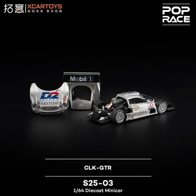 【Pre-sale】XCARTOYS POPRACE 1:64 CLK-GTR Cast Alloy Racing Car Model, Ideal Gift for Festivals, Collection Decoration Item. view 4