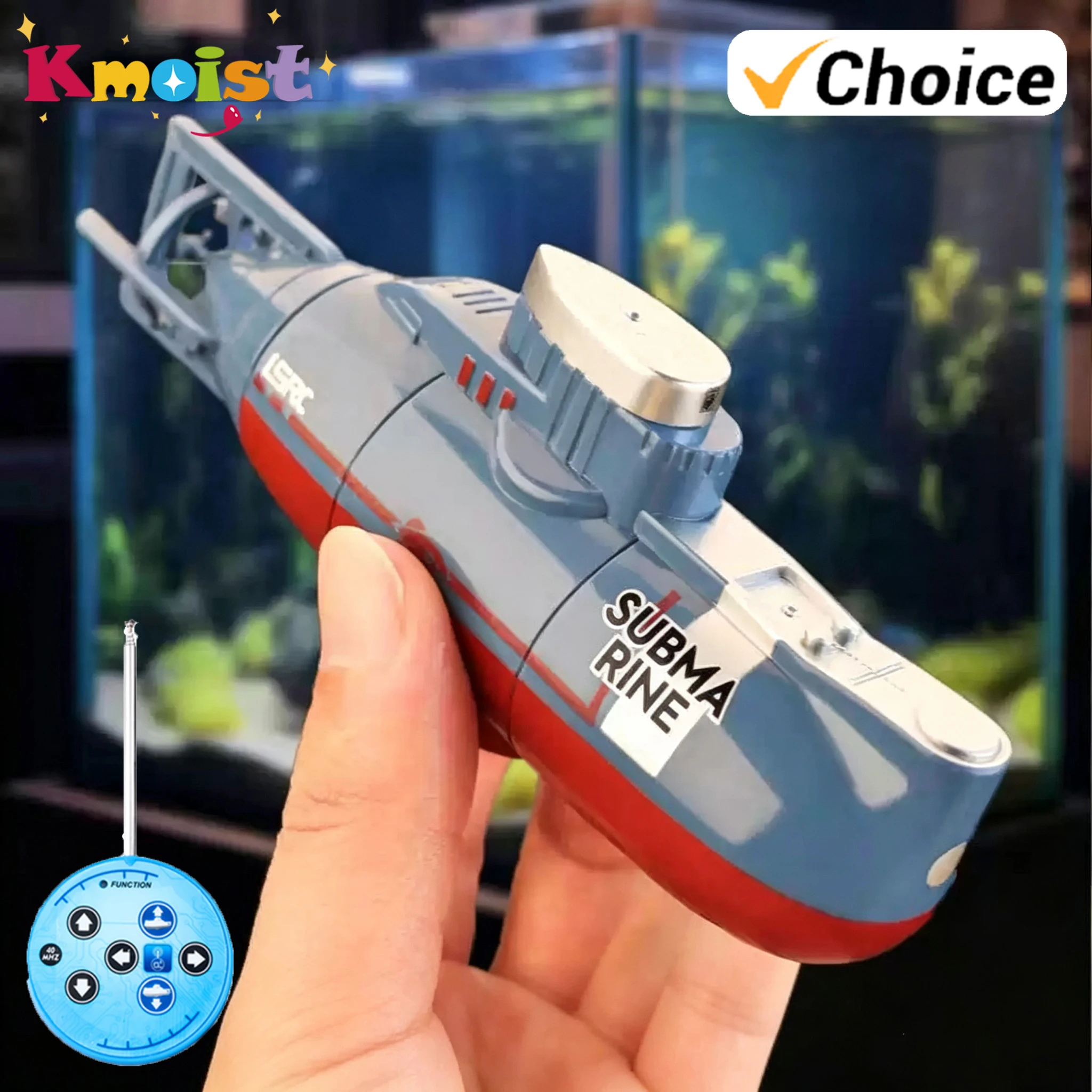 Mini RC Submarine Children Toys Speed Remote Control Boat Waterproof Diving Toy Simulation Model for Kids Boys Girls Xmas Gifts