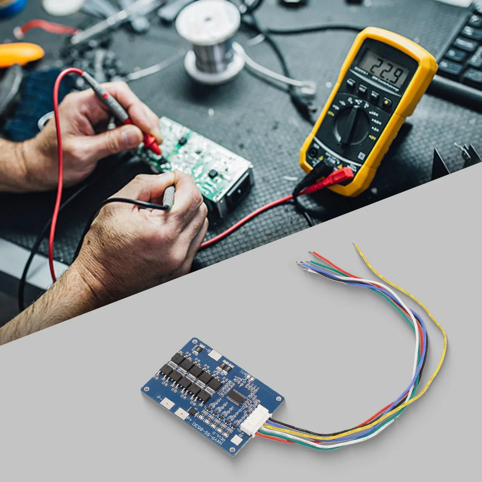 Placa pcb de proteção de carregamento de bateria HXYP-5S-B530 com cabo de bateria de lítio módulo de ferramentas elétricas ferramentas elétricas