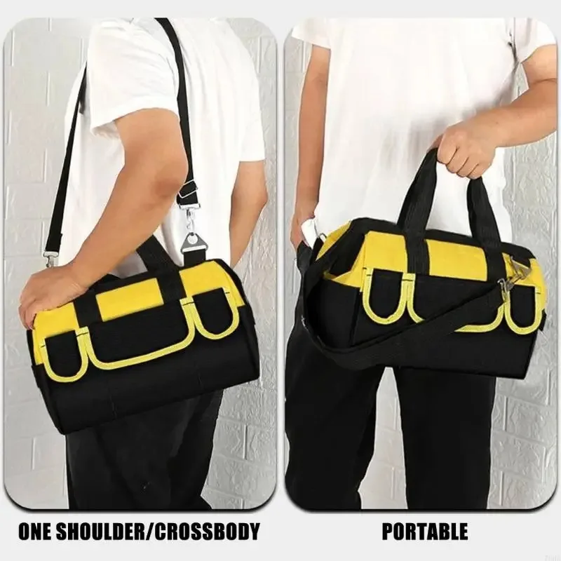 Multifunctiuon Tool Carriers with  Water Resistant & Convenient Shoulder Strap Multiple Pocket Tool Bag for Home Repairers