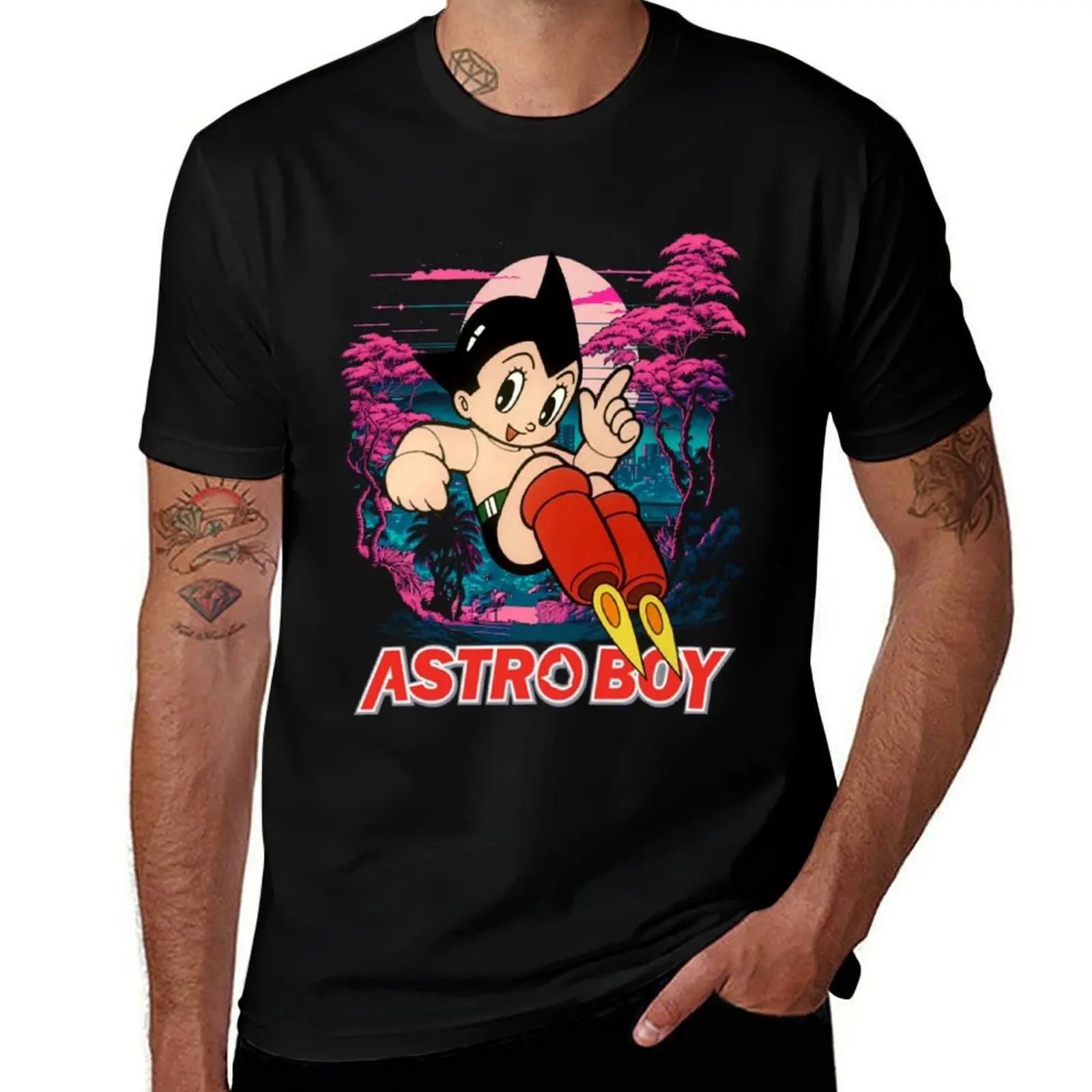 

astro boy classic anime T-Shirt football t shirt cotton graphic tees customs funny costumes t shirt for men
