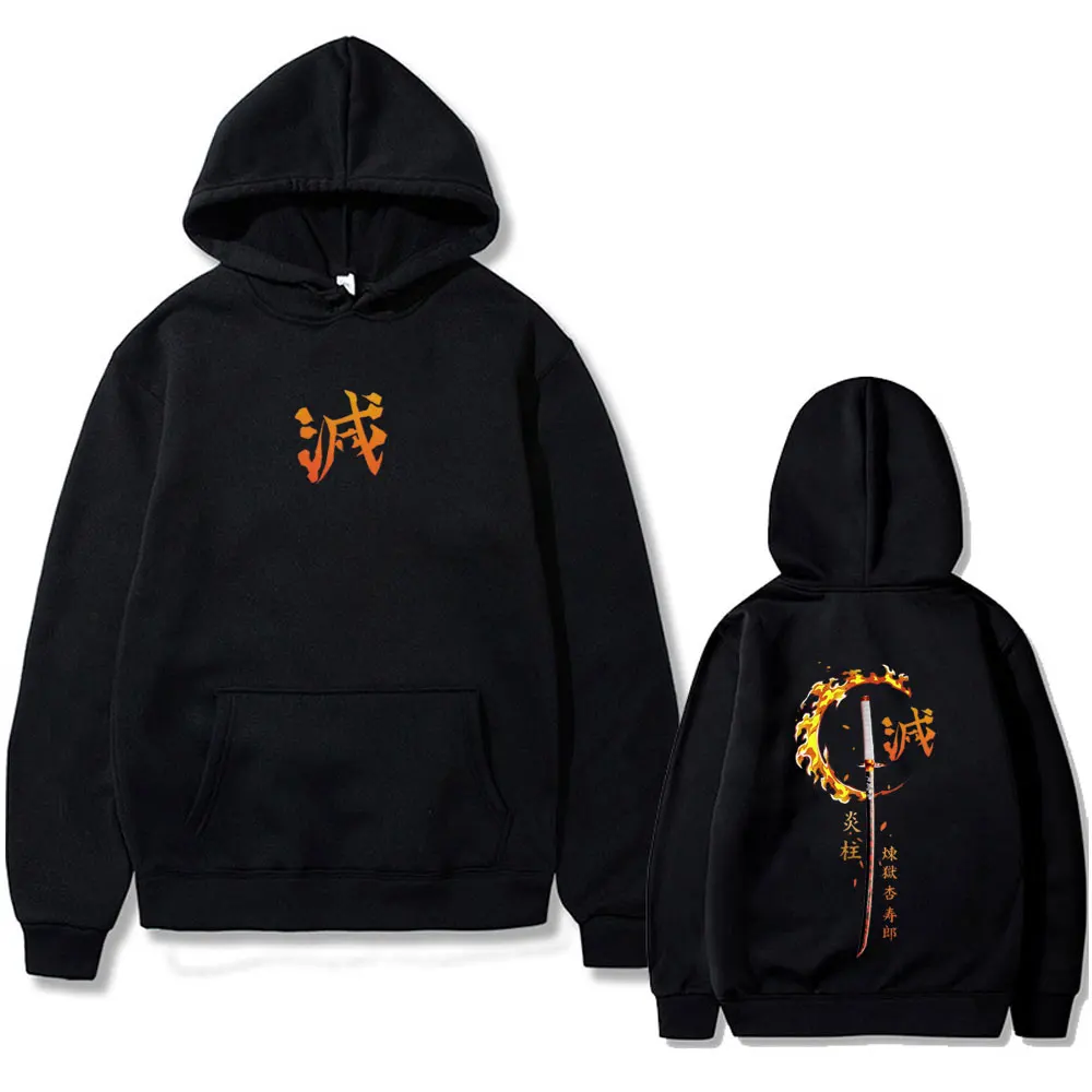 

Anime Demon Slayer Rengoku Kyoujurou Hoodie Men Women Clothing Pullover Hoodies Male Fashion Vintage Oversized Hooded Tracksuit