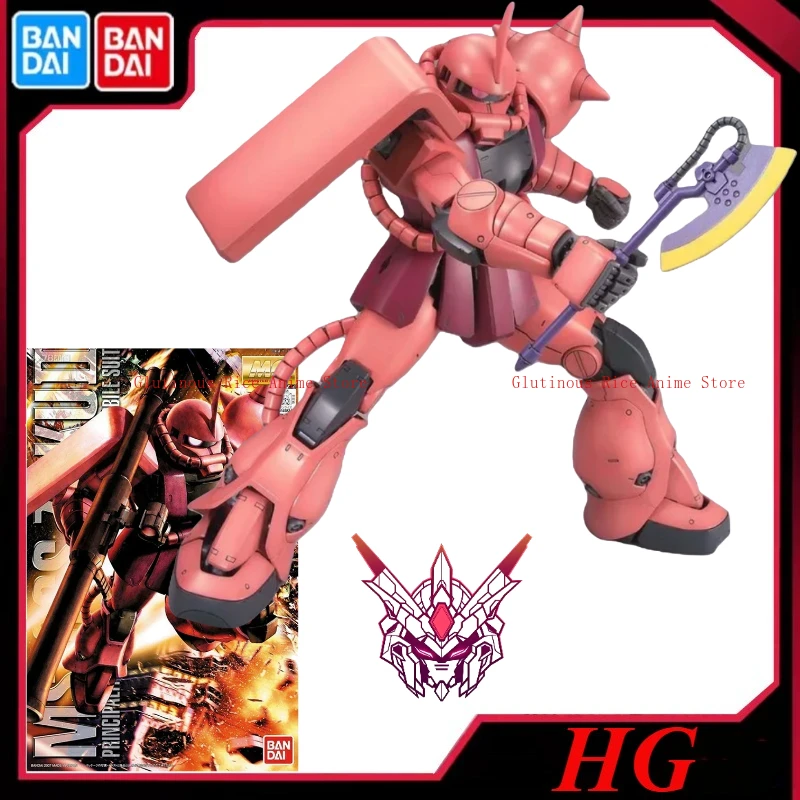 

Bandai натуральная модель Gundam, комплект аниме-фигурок, игрушки для детей, коллекция MG 1/100 MS-06S ZAKU II Gunpla, аниме-фигурка