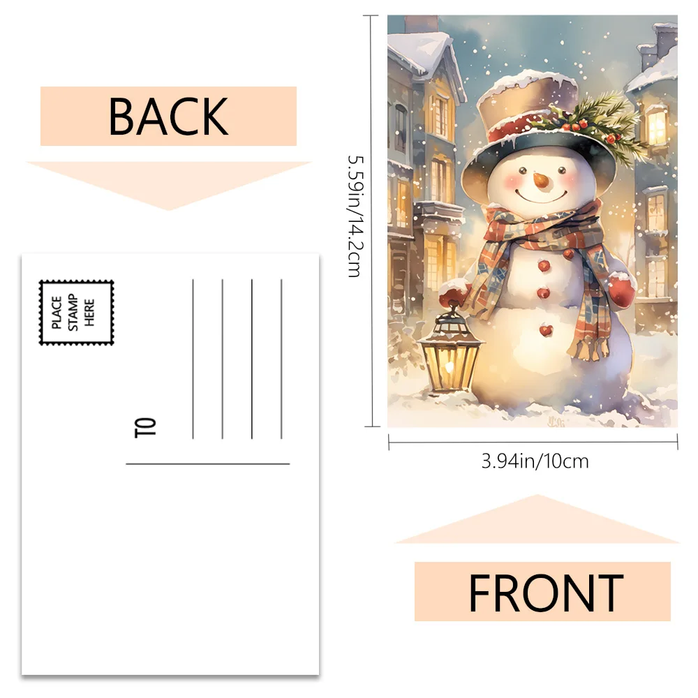 32 Stück, Vintage-Weihnachtspostkarten, Weihnachtsmann, Geburtstags-/Jubiläumsgeschenke, Sammlerstücke, geeignet zum Verschenken und verschickbar. – Detail 4