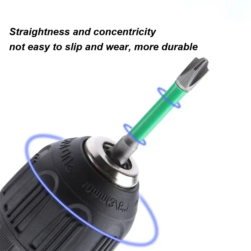 2PCS 65mm & 110mm FPH2/FPZ2 Magnetic Electrician Screwdriver Bits, Phillips & Pozidriv for Socket Switch, Power Tool Accessories