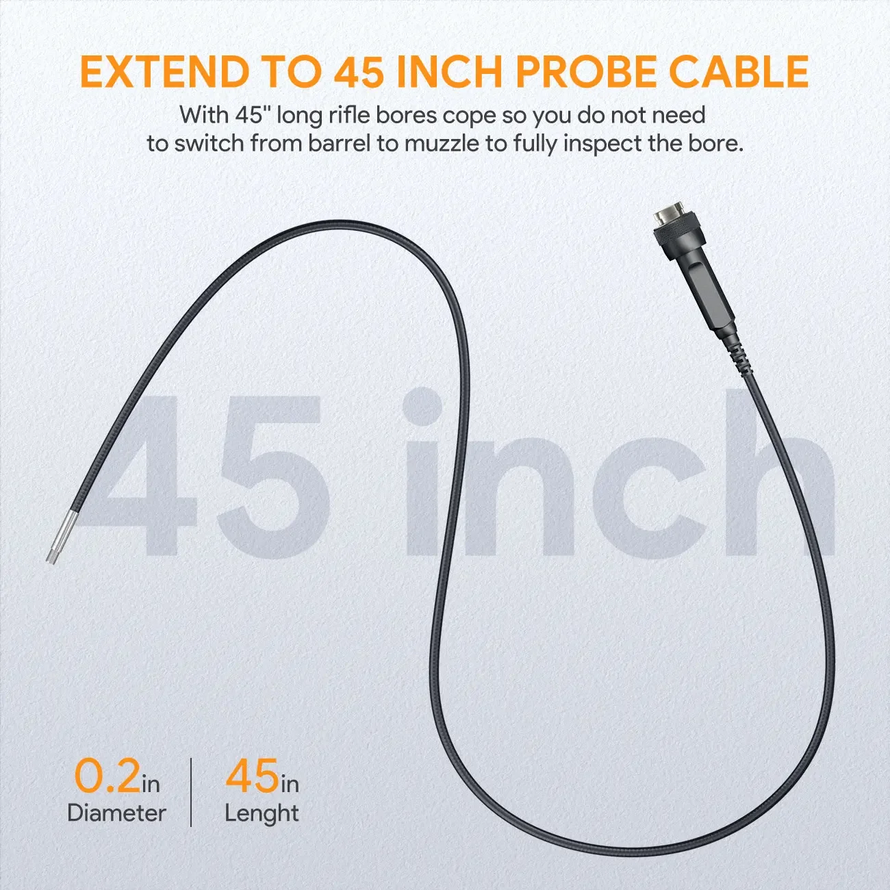 Imagem -04 - Rifle Borescope para 20 Teslong Ntg100 Gun Barrel Endoscópio 0.2 Polegada Diâmetro Caça Digital Âmbito de Limpeza Câmera Fit