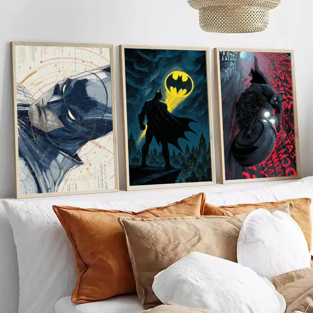 Movie Bat-ManS Painting Calligraphy Decorative paintings Fancy Wall Sticker For Living Room Bar Decoration Room Wall Decor