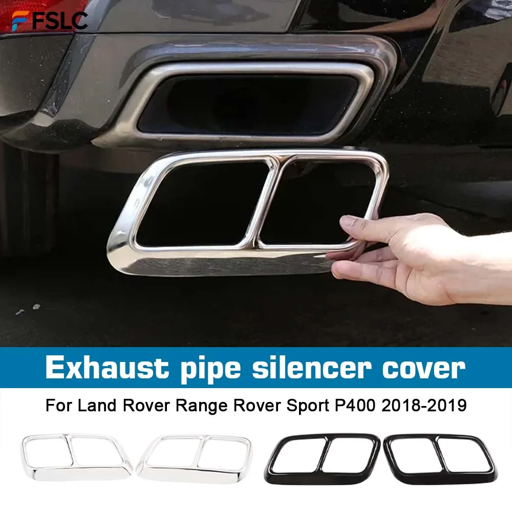 

⭐ Оригинальный ⭐ Декоративная накладка на выхлопную трубу черного и серебристого цвета для Land Rover Range Rover Sport P400 2018-2019