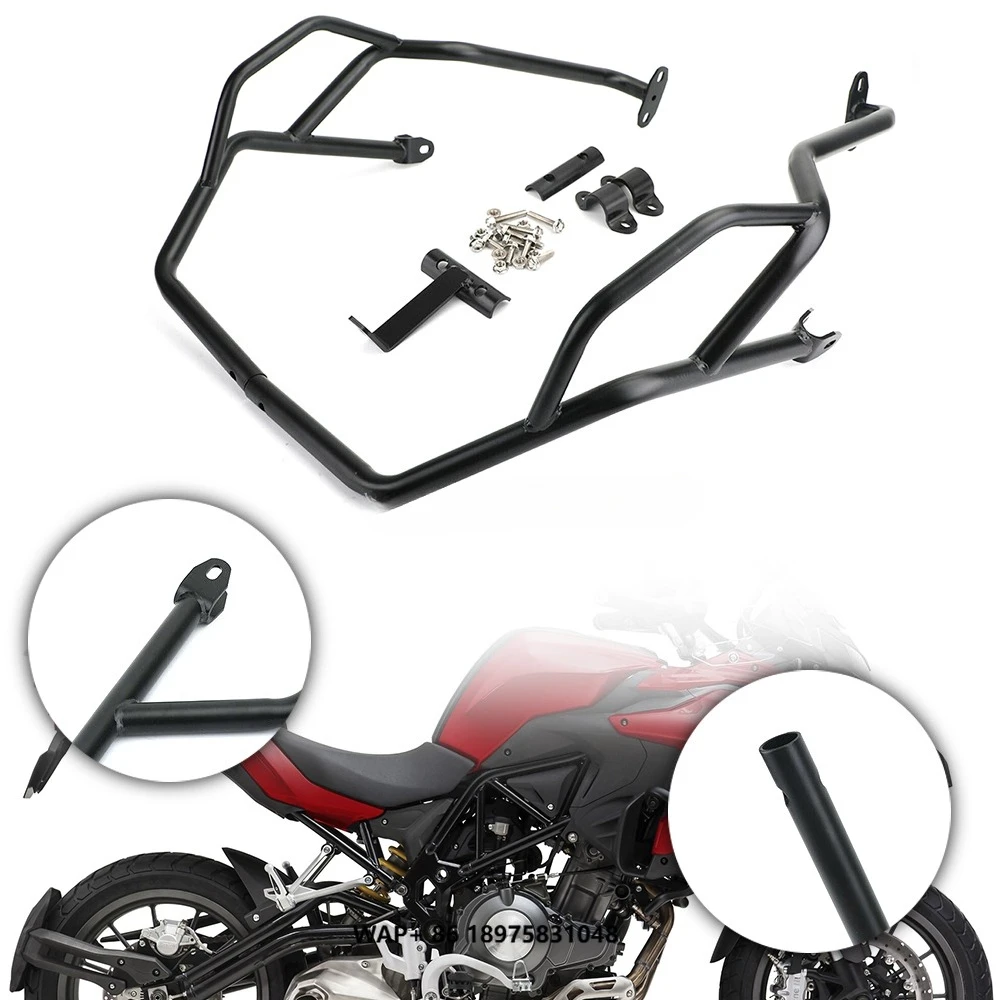 Motorcycle  Front Upper Highway Crash Bar Engine Guard Bumper Protector for Benelli TRK502 TRK502X