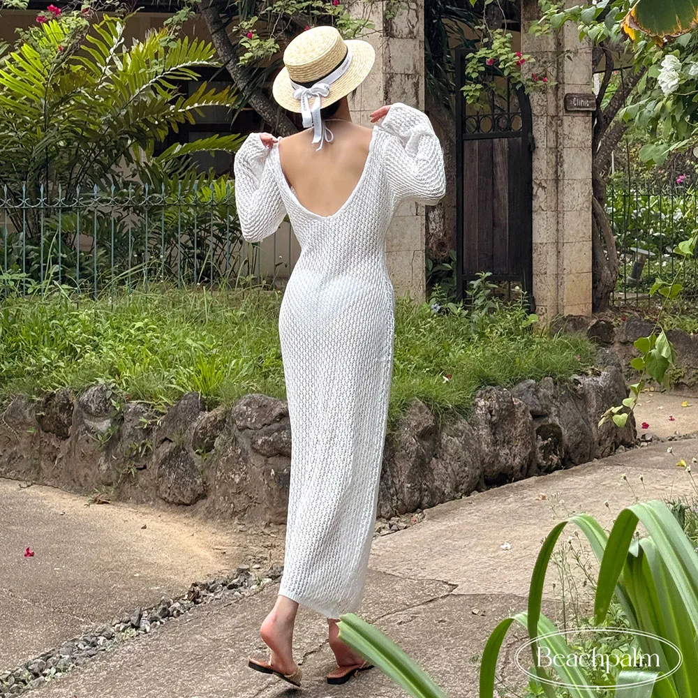 2025 Newest Women's Sexy Bikini Set with Hollow Knitted Cover-Up Beach Dress Swimsuit Sun Protection Sunbathing Hot Spring Spa