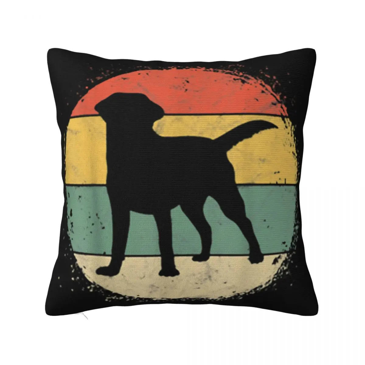 Top Circular Retro Labrador Owner Gift Golden Black Lab Dad Mom Geek Beautiful Men Pillow Case