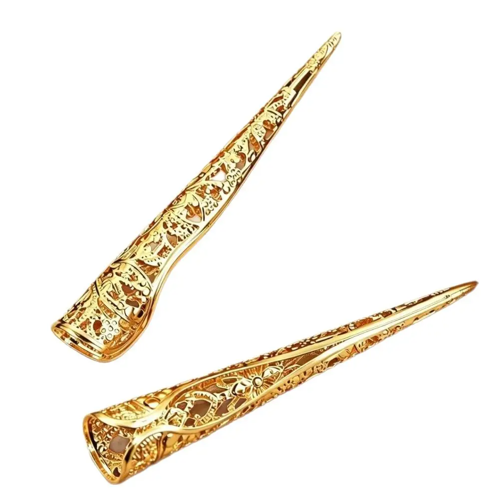 10 Stück verstellbarer Fingerring mit hohlem Design im antiken Stil, Fingernagelring im Vintage-Stil, Knöchelring für lange Nägel – Detail 4