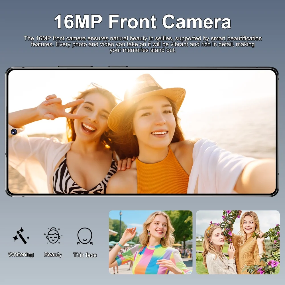 K-Touch Smartphone für S26 Ultra 7,3 Zoll Vollbild-Handy 7800mAh Akku Mobiltelefon 48MP Kamera 22GB+2TB Gesichtserkennung Entsperrt Android 15 Handys – Detail 9