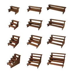 Wooden Display Riser Shelf Fashion Decoration Practical Jewelry Organizer Rack for Ornaments Toys Figures Dolls Restaurant