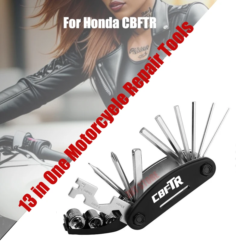 

For Honda CBFTR 13 in 1 Bike Bicycle Multi Repair Tool Set Kit Hex Spoke Cycle Screwdriver Tool Wrench Mountain Cycle Tool Sets