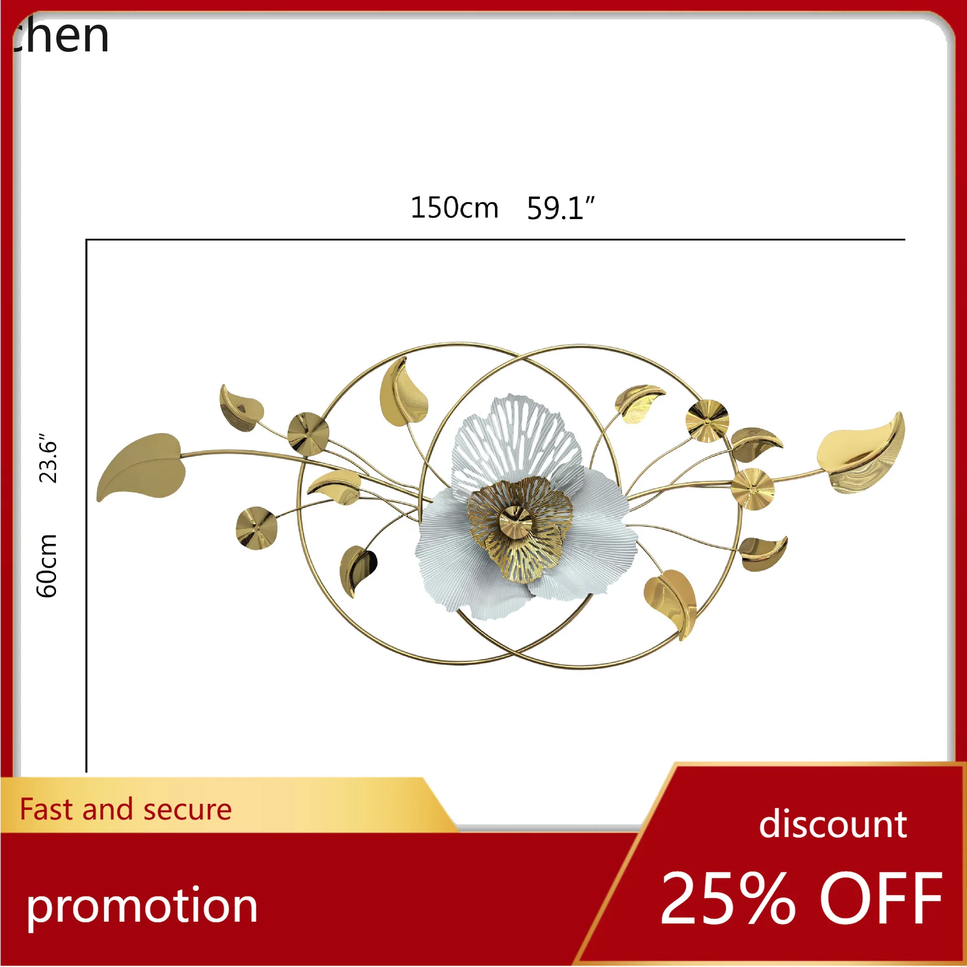 

ZML Home Living Room Back Wall 3D Wall Decoration Creative Stainless Steel Wall Hanging Piece Entryway Decorative Wall Ornament