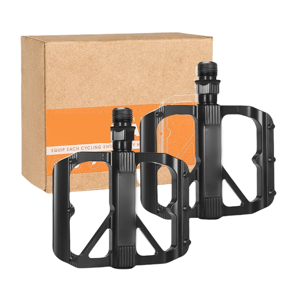 

Педаль из алюминиевого сплава Противоскользящая педаль для городских поездок на работу Электрофоретическое черное покрытие Отличная ручка для электрофореза Черная педаль