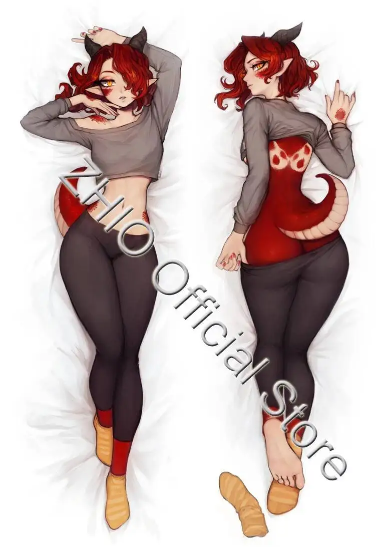 

Девушка-дракон Dakimakura Waifu наволочка с 2-сторонним принтом на петлях для тела аниме пледы наволочка подарок Декор кровати