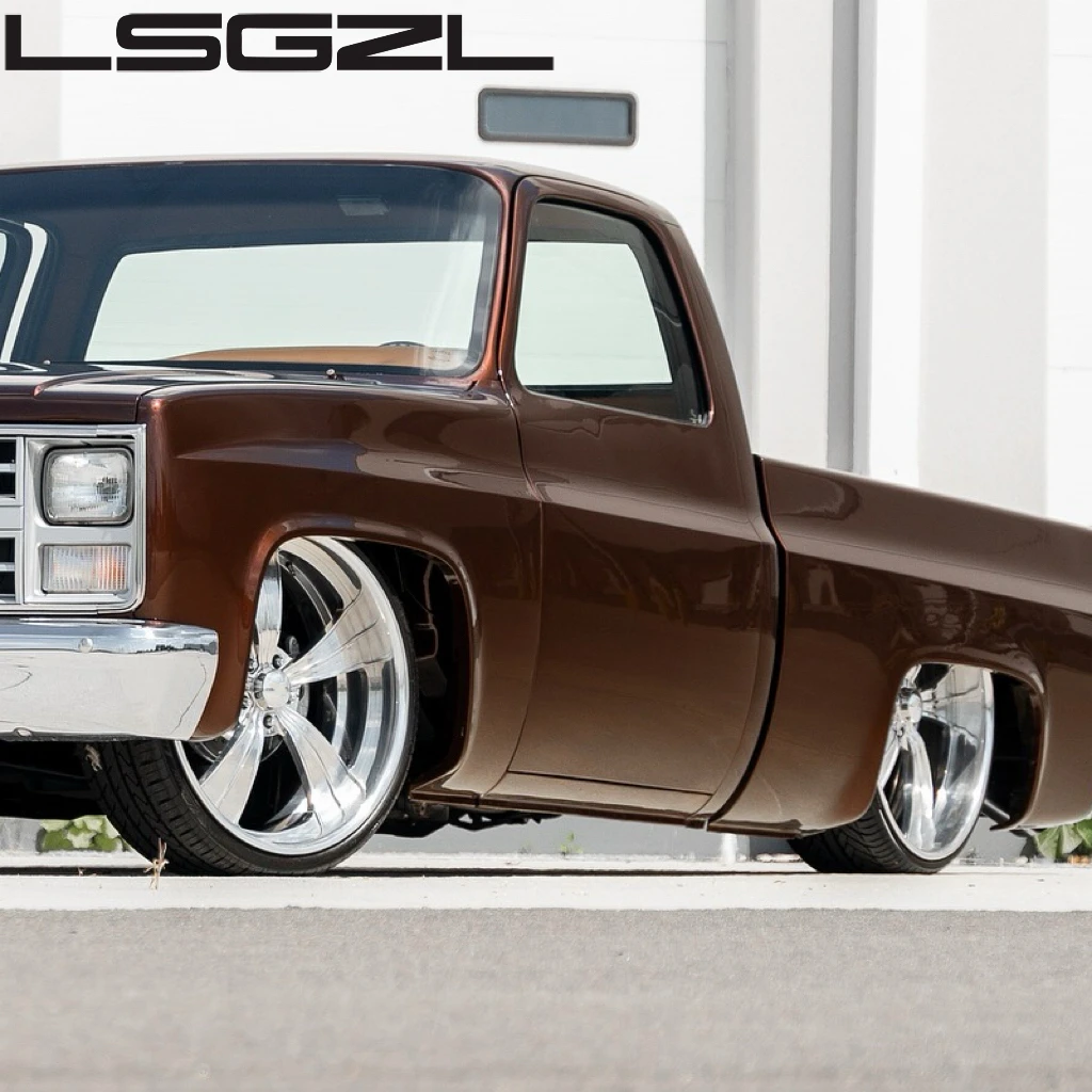 LSGZL Forged 5 Spokes Aluminum Alloy Polish Chrome Wheels Rim Silver 5x114.3 5x120 5x130 17 18 19 20 21 22 Inch for Chevrolet