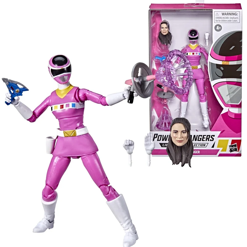 Hasbro Original POWER RANGERS Pink Ranger Anime Action Figure Toys For Boys Girls Kids Children Birthday Gifts Collectible