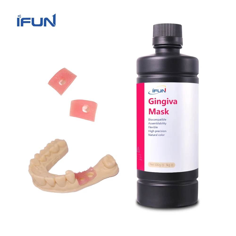 IFUN 3161 Hot Selling 3D Dental Gingival Resin Liquid-High Precision Polymer 1kg for Professional Dental Materials