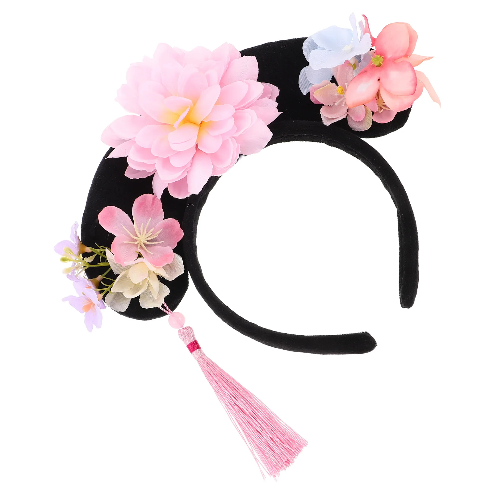 

Elegant Ancient Chinese Hair Hoop Qing Dynasty Headband Vintage Princess Accessories Hanfu Hairband Women Headbands Soft Silk