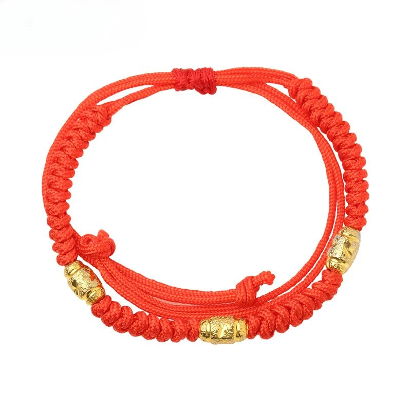 UMQ Dragon Year This Animal Year Red Rope Bracelet Diy Couple Hand-Woven Lucky Peace Carrying Strap