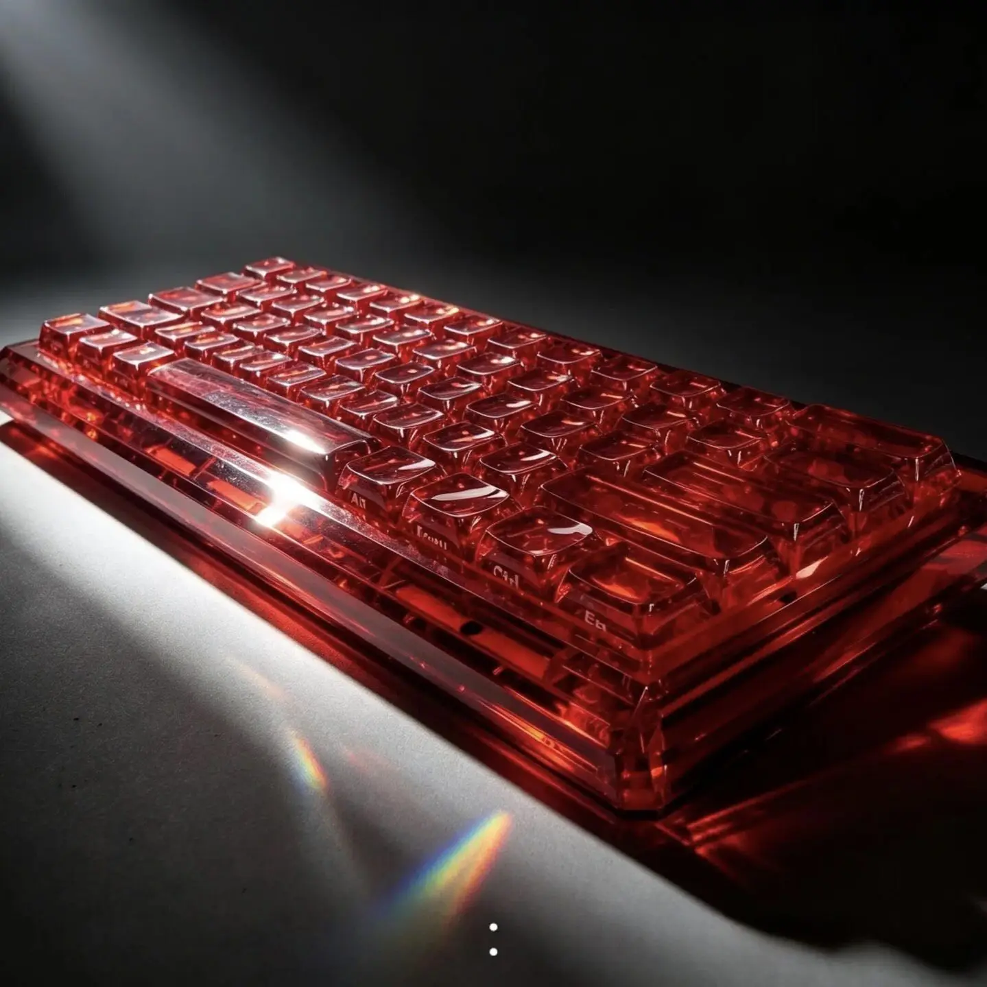 Diamond Prism Shine-Through Side-Printed Custom Keycaps for Wooting MCHOSE EV63 Mechanical Keyboards