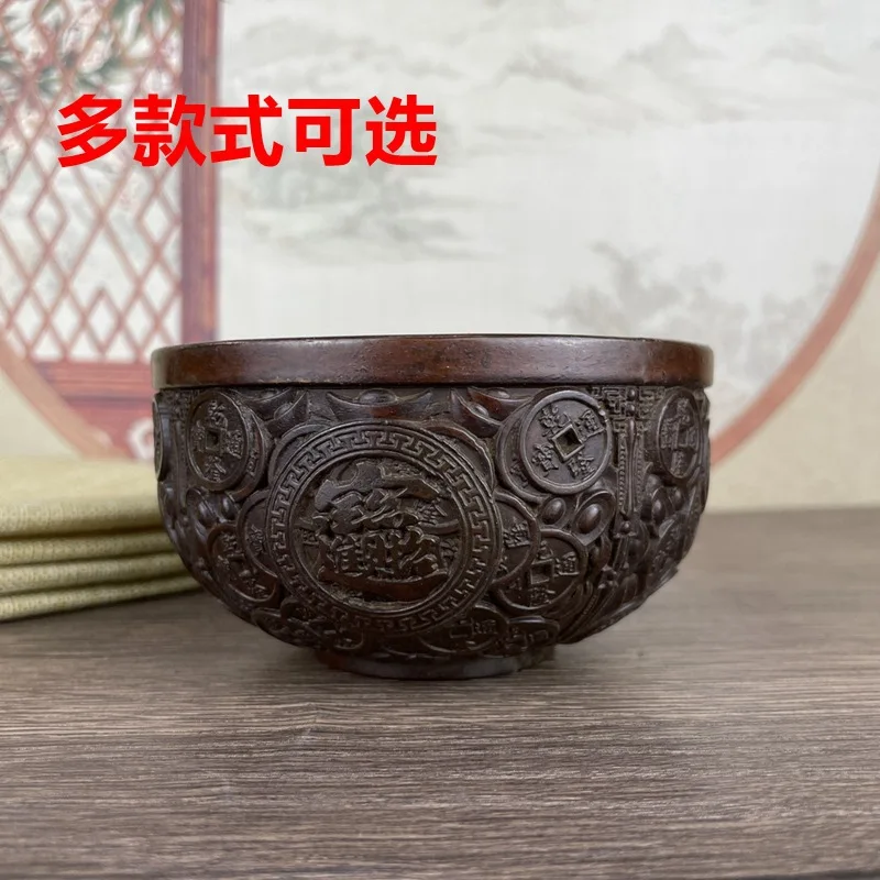 Full Alloy Money Ingot Bowl Home Decor Entrance Ornament Dragon Bowl