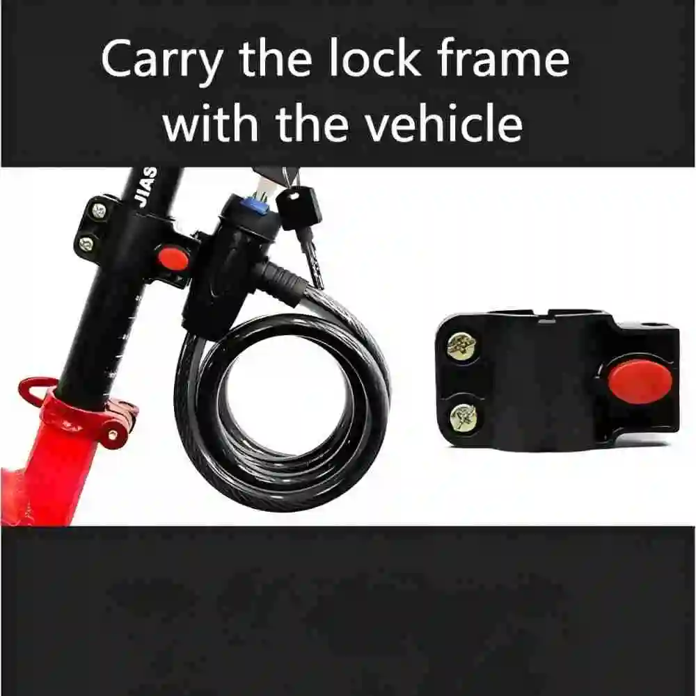 قفل سلسلة دراجات فولاذي من Theft - سميك مقاوم للعوامل الجوية | عالمي للدراجات/الدراجات النارية مع مفتاحين لملحقات السلامة #4