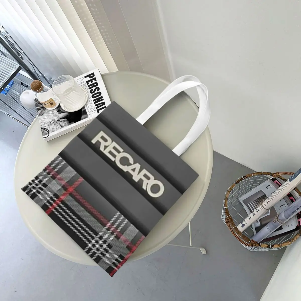 Recaro 3 أكياس تسوق قماش حقيبة حمل قابلة لإعادة الاستخدام للسيدات حقيبة كتف للسفر