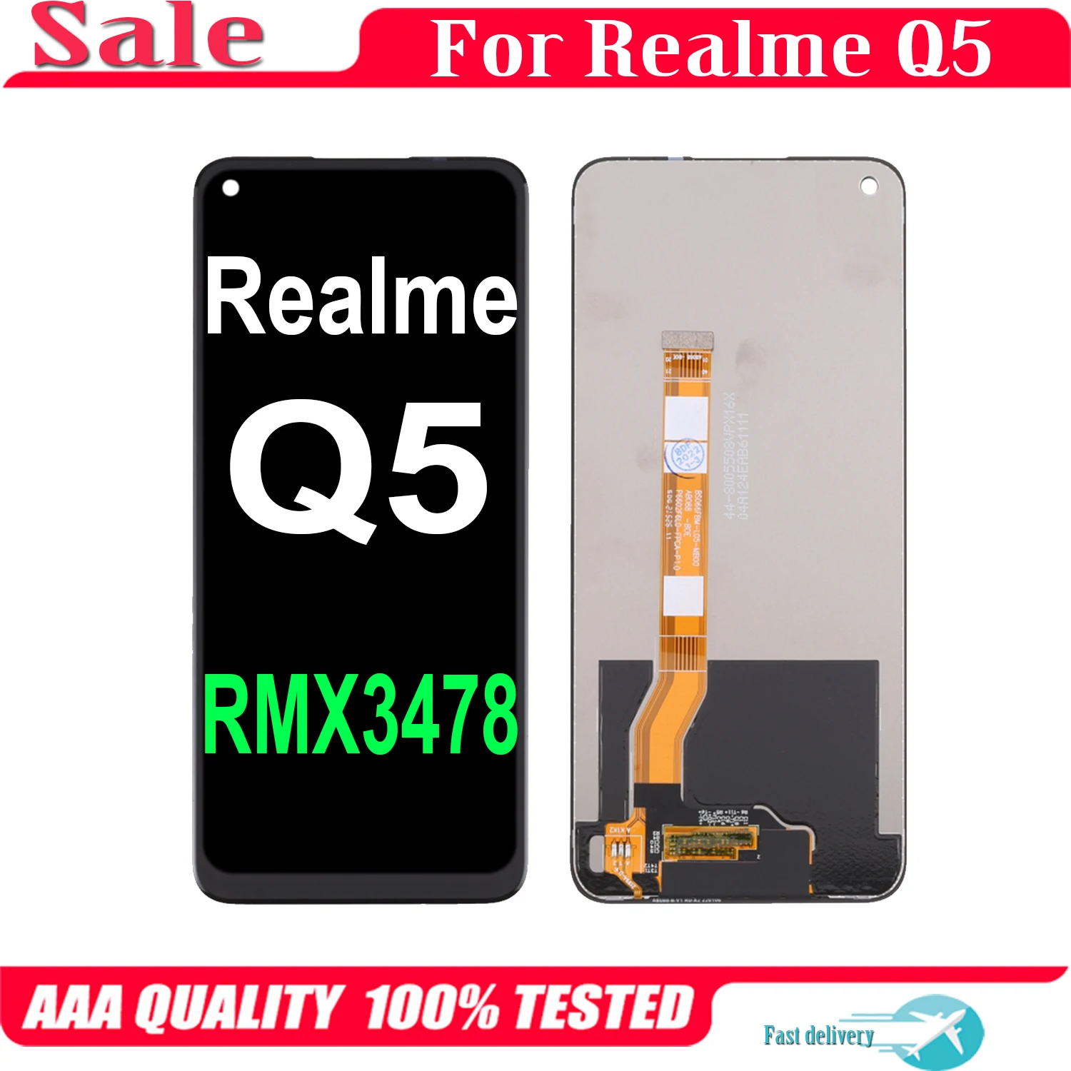 

6.6" Original For OPPO Realme Q5 RMX3478 LCD Display Touch Screen Replacement Digitizer Assembly For RealmeQ5 LCD Glass Panel