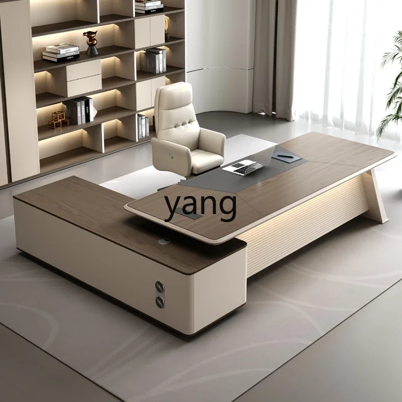 LTT desk boss desk light luxury high-end baking paint desk simple president
