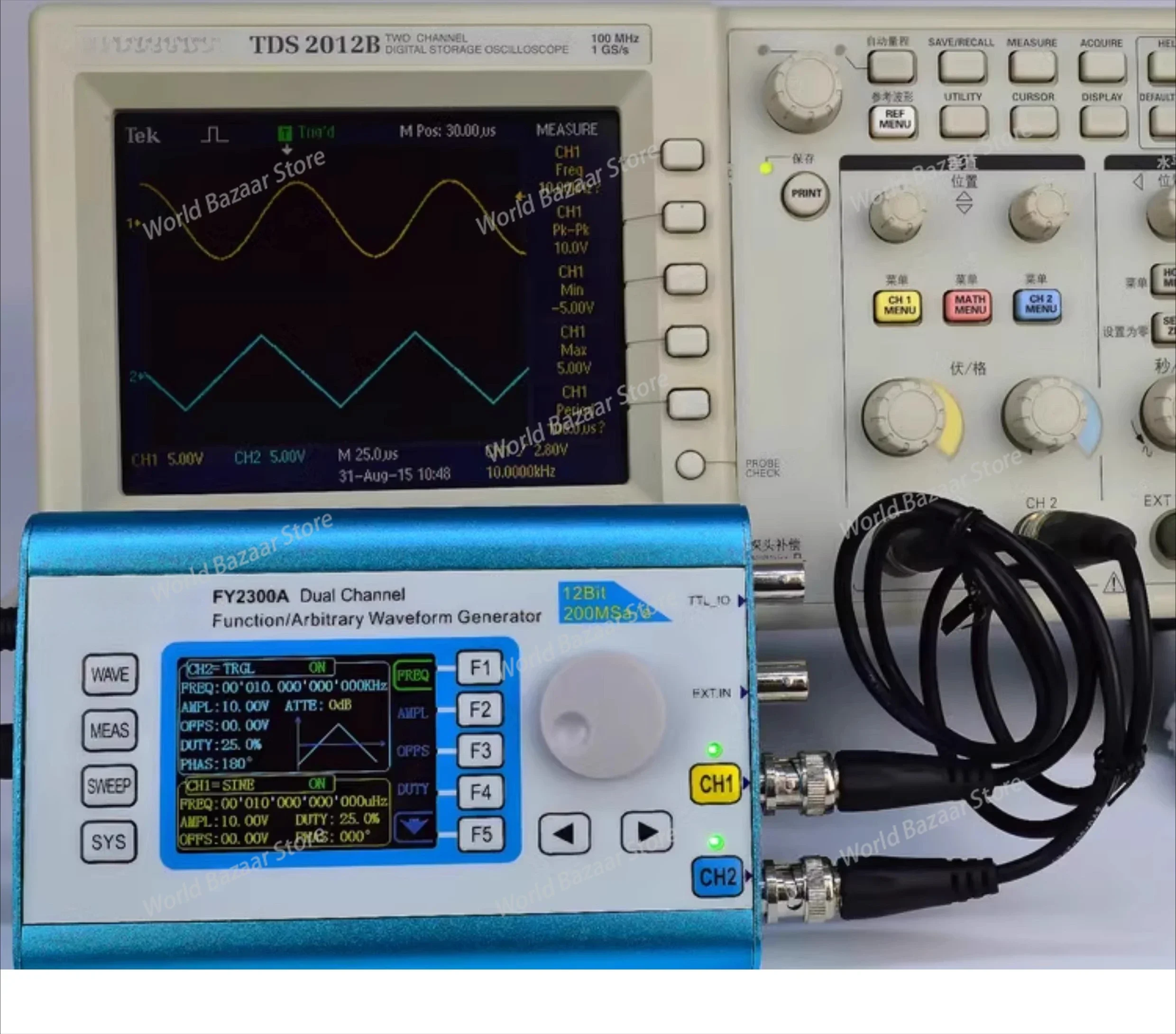 FY6300/FY2300 وظيفة DDS ثنائية القناة مولد إشارة الموجي التعسفي مصدر إشارة/عد التردد #4