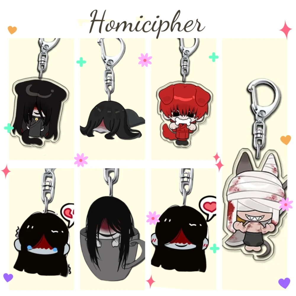 Jeu Homicipher Cosplay COSTUME acrylique porte-clés accessoire cadeau de noël