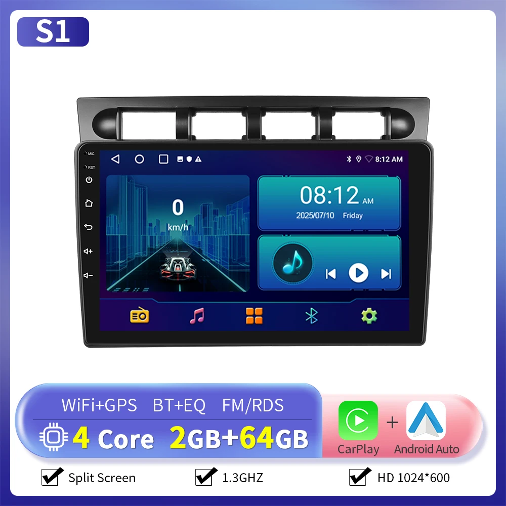 Camecho Autoradio Voor Kia Morning/Picanto 2007/EURO STAR 2001-2011 CarPlay Android Auto Intelligente systemen GPS Stereo